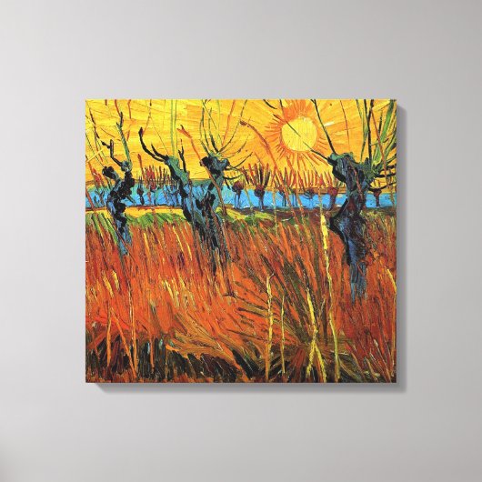 Willows bei Sunset, Vincent van Gogh Leinwanddruck (Vorderseite)