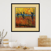 Willows bei Sunset, Vincent van Gogh Poster (Küche)