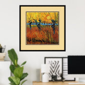 Willows bei Sunset, Vincent van Gogh Poster (Heimbüro)