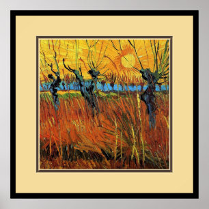 Willows bei Sunset, Vincent van Gogh Poster