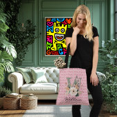 Willow's Graceful Stärke - Boho Floral Monogramm Tragetaschen Mit Langen Trägern