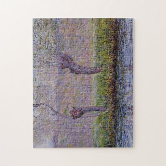 Willows im Springtime Monet Inn Puzzle (Vertikal)
