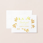 Willows Wreath Wedding Vielen Dank, dass Sie einen Folienkarte (Vorderseite mit Umschlag)