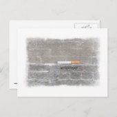 Willpower Schluss mit dem Rauchen letzte Zigarette Postkarte (Vorne/Hinten)