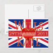 Wills & Kate Postkarte (Vorne/Hinten)