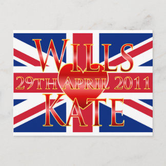 Wills & Kate Postkarte