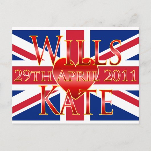 Wills & Kate Postkarte (Vorderseite)
