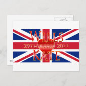 Wills & Kate Postkarte (Vorne/Hinten)
