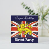 Wills & Kate Royal Wedding Street Party Einladung (Stehend Vorderseite)