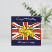 Wills & Kate Royal Wedding Watch Party Einladung (Stehend Vorderseite)