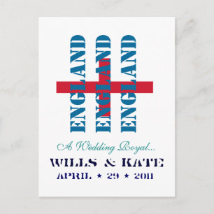 Wills und Kate Royal Wedding ENGLAND Postcard Postkarte
