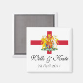 Wills und Kate Royal Wedding Keepake Magnet (Vorderseite/Rückseite)
