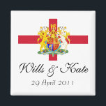 Wills und Kate Royal Wedding Keepake Magnet<br><div class="desc">Wenn Sie der königlichen Hochzeit folgen,  werden Ihnen unsere Wills und Kate Royal Wedding Keepake Magnet gefallen. Das Design zeichnet sich durch die ikonische Flagge Englands mit dem britischen Wappen aus. Spaß Geschenk für anglophile Freunde. Mengenrabatt verfügbar!</div>