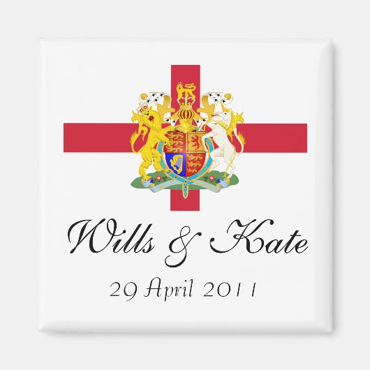 Wills und Kate Royal Wedding Keepake Magnet (Vorne)