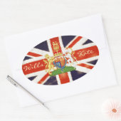 Wills und Kate Royal Wedding Oval Sticker (Umschlag)