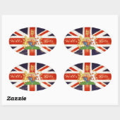 Wills und Kate Royal Wedding Oval Sticker (Blatt)