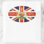 Wills und Kate Royal Wedding Oval Sticker (Tasche)