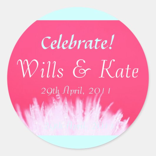 Wills und Kate Royal Wedding Stickers (Vorderseite)
