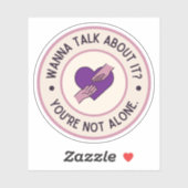 Willst du darüber reden? Lila psychische Gesundhei Aufkleber (Blatt)