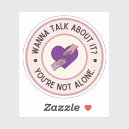 Willst du darüber reden? Lila psychische Gesundhei Aufkleber