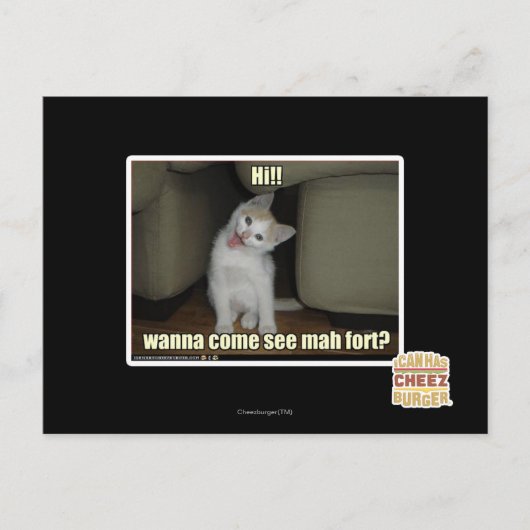 Willst du kommen mah Fort sehen? Postkarte (Vorderseite)