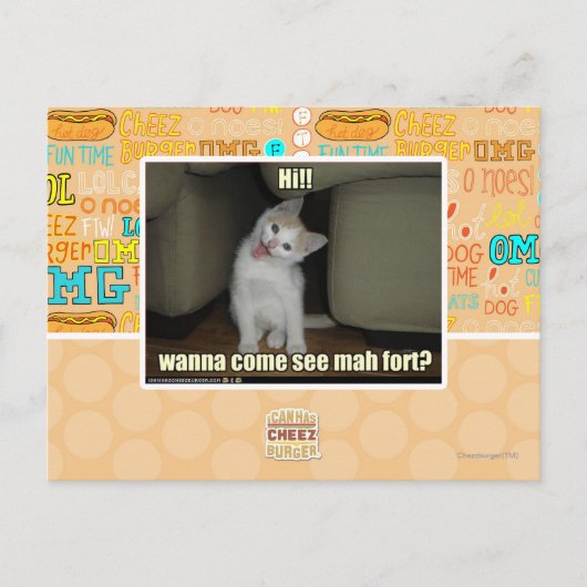 Willst du kommen mah Fort sehen? Postkarte (Vorderseite)