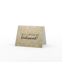 Willst du meine Bridesmaid sein - Gold Glitzer Fab
