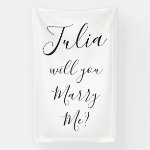 "Willst du mich heiraten"-Antragbanner, Leinenstof Banner