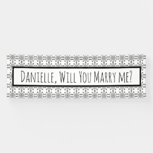 Willst du mich heiraten, Heiratsantrag Banner? Banner