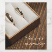 Willst du mich heiraten? weinetikett (Einzelnes Label)