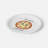 Willst du mich pizza? pappteller (Schrägansicht)