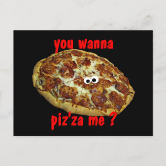 "Willst du mich piz'za piz?" humorvolle Parody Pos Postkarte