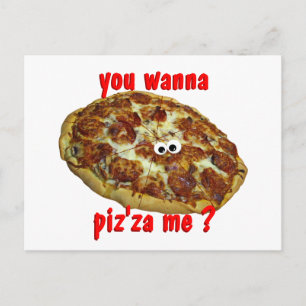 "Willst du mich piz'za piz?" humorvolle Parody Pos Postkarte