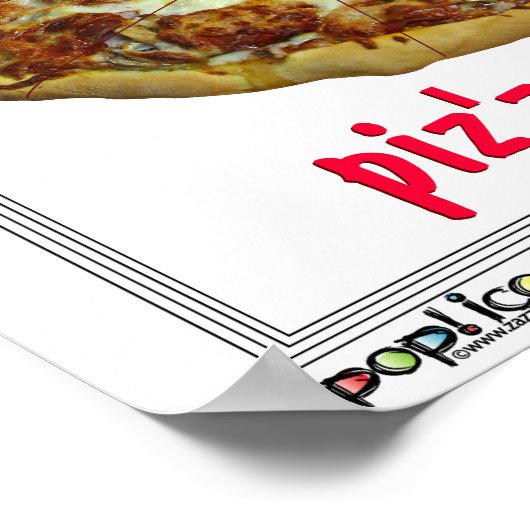 "Willst du mich piz'za piz?" humorvolles Parodie-P Poster (Ecke)