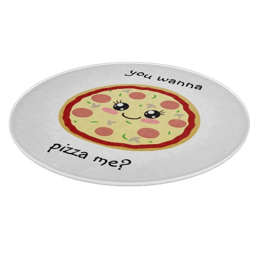 Willst du mich pizza? schneidebrett (Ecke)