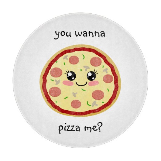Willst du mich pizza? schneidebrett (Vorderseite)
