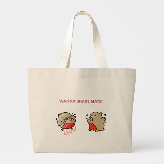 Willst du Partner teilen? Jumbo Stoffbeutel (Rückseite)