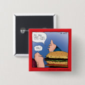 Willst du Pommes dazu? Cartoon Button (Vorne & Hinten)