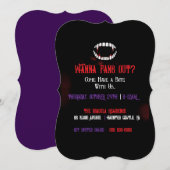 Willst du rausgehen? Halloween-Einladung Einladung (Vorne/Hinten)