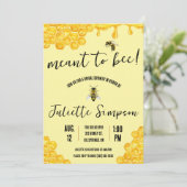 Willst du sein? Honigbiene, Honig, Brautparty Einladung (Stehend Vorderseite)