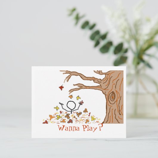 Willst du spielen? postkarte (Stehend Vorderseite)