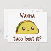 Willst du Taco 'Bout? Postkarte (Vorne/Hinten)