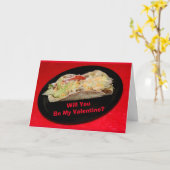 Willst du Taco sein, mein Valentin? Karte (Gelbe Blume)