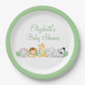 Willy chic jungle baby dusche pappteller (Vorderseite)