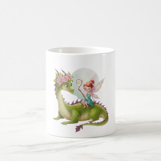"Willy Fairy on Vibrant Dragon" Kaffeetasse (Mittel)