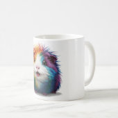 "Willy Guinea Pig: Vibrant Rainbow Hair" Kaffeetasse (VorderseiteRechts)