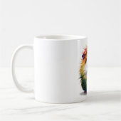 "Willy Guinea Pig: Vibrant Rainbow Hair" Kaffeetasse (Links)