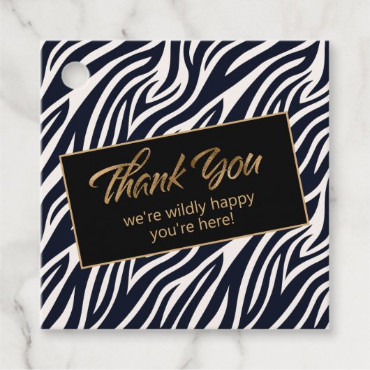 Willy Happy Bachelorette Dank Zebra BW ID1151 Geschenkanhänger (Vorderseite)