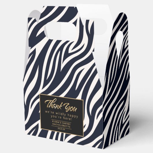 Willy Happy Bachelorette Dank Zebra BW ID1151 Geschenkschachtel (Geöffnet)