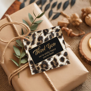 Willy Happy Vielen Dank White Leopard ID1157 Geschenkanhänger